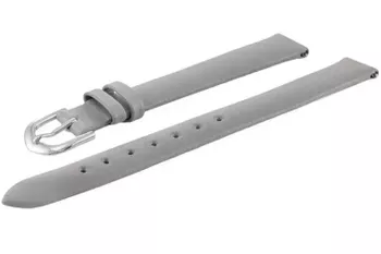 Skórzany pasek Bisset 12mm – jasnoszary, srebrna sprzączka BS214 1210 GREY.webp
